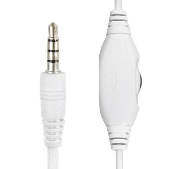 Навушники стерео накладні, з мікрофоном, 3.5 Jack 1x4-pin, білий з червоним | Зображення 3