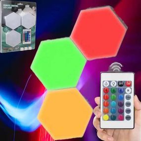 Набір із трьох RGB LED Ламп із Пультом та Таймером Відключення Два PS-257 Режими Яскравості