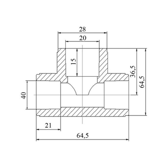 Трійник PPR Blue Ocean 40х20х40 редукційний | Зображення 1