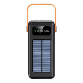 Power Bank с солнечной панелью и проводами 80000 YM-637 CX Черный