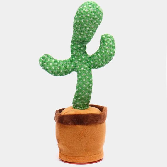 Танцюючий співаючий кактус 34см, 58 пісень з підсвічуванням, Dancing Cactus / Музична іграшка повторюшка / М'яка іграшка для дітей | Зображення 8