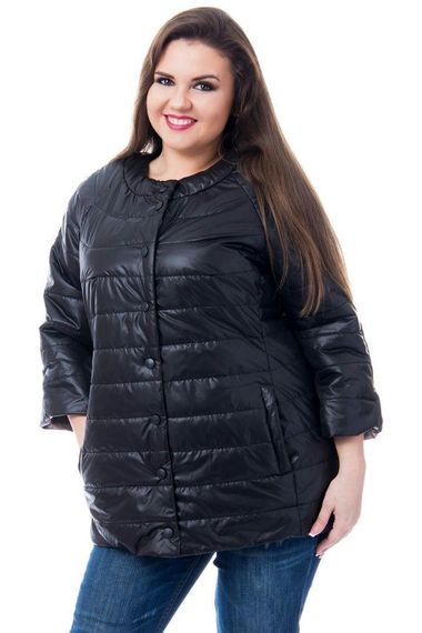 Куртка демі рукав 3/4, арт.203, колір чорний