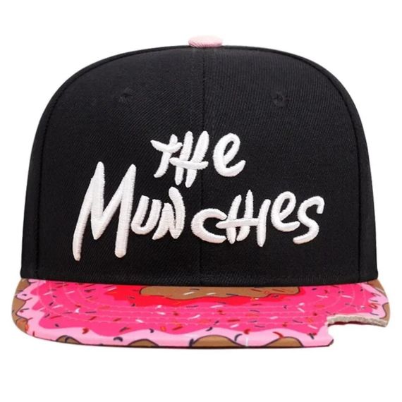 Кепка снепбек (Snapback)  Пончик  The mun chies Чорний з блакитним  56-61р (9052) | Зображення 6