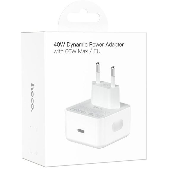 МЗП Hoco C161A Speed PD40W (1USB-C) White | Зображення 1