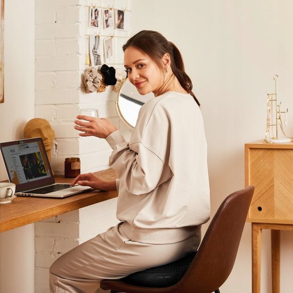 Балансувальна подушка-диск 4FIZJO PRO+ 33 см (сенсомоторна) масажна Black 4FJ0021 (P-5907222931936) | Зображення 5