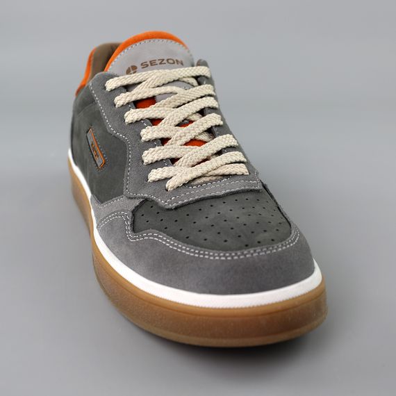 Кеди чоловічі нубук 591350 Сірі 40 41 42 43 44 45 | Зображення 1