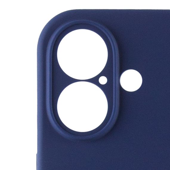 Чехол Silicone Case Full Camera Protective (AA) для Apple iPhone 16 Plus (6.7") Синий / Deep navy | Зображення 4