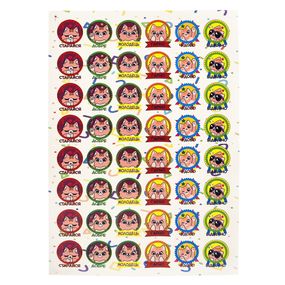 Оценивающая наклейка Котики KT23082504, 1 лист, 48 наклеек