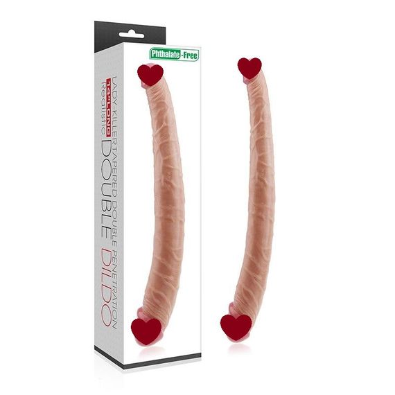 Двойной реалистичный фаллоимитатор DOUBLE DILDO Sex Aura
