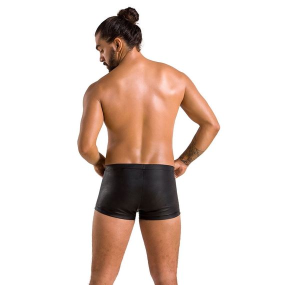 Чоловічі шкіряні боксери з клапаном Passion 050 SHORT PATRICK XXL/XXXL Black | Зображення 3