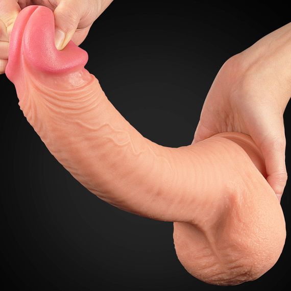 Фалоімітатор - Dual-Layered Silicone Cock 12" Flesh Sex Aura | Зображення 3