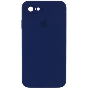 Чохол Silicone Case Square Full Camera Protective (AA) для Apple iPhone 6/6s (4.7") Темно-синій / Midnight blue