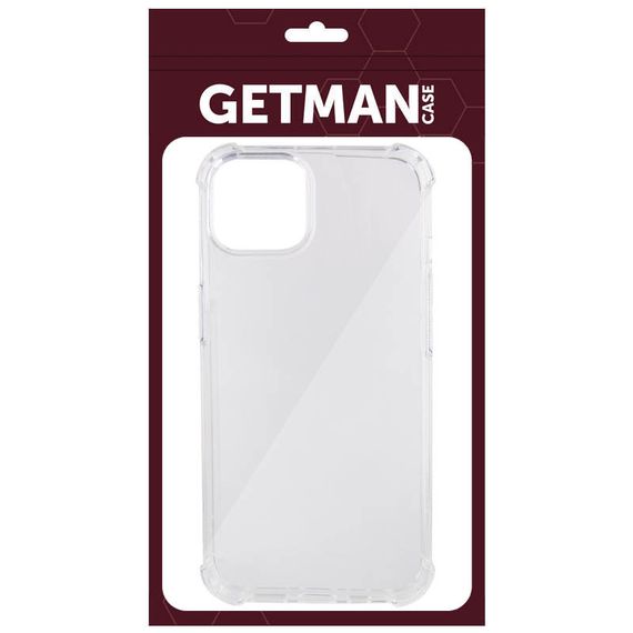 TPU чохол GETMAN Ease logo посилені кути для Apple iPhone 14 (6.1") Безбарвний (прозорий) | Зображення 6