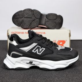 Кросівки New Balance замш/шкіра/3D сітка колір чорний, білий