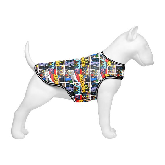 Курточка-накидка для собак WAUDOG Clothes, малюнок "Бетмен комікс", M, А 37 см, B 52-62 см, С 36-47 см