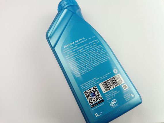 Олива моторна 10W-40 напівсинтетична ARAL Blue Tronic 1л (14F736) (20488) | Зображення 1