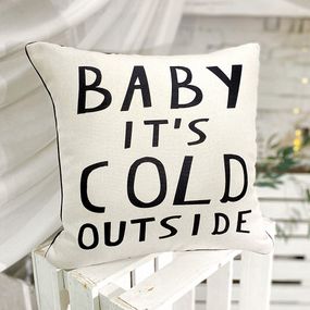 Подушка з мішковини Baby it`s cold outside 45x45 см (45PHB_22NG001)