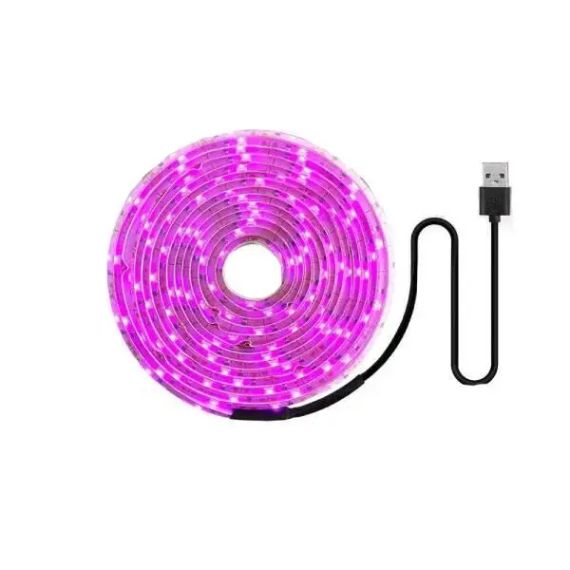 Светодиодная Фитолента для комнатных растений с 5V USB 2835 Фитолампа полный спектр от GrowLight 3 Метра