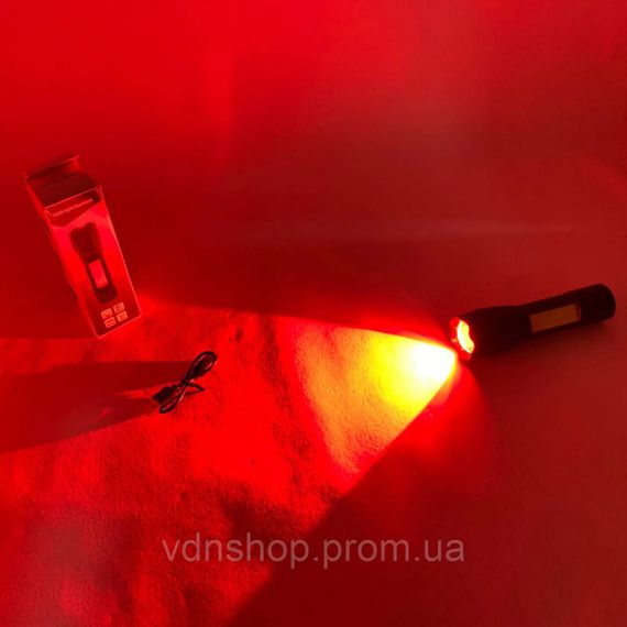 Багатофункціональний тактичний ліхтар W601-XPE(red)+COB(white), Пило-вологозахищений ліхтарик NO-87 | Зображення 6