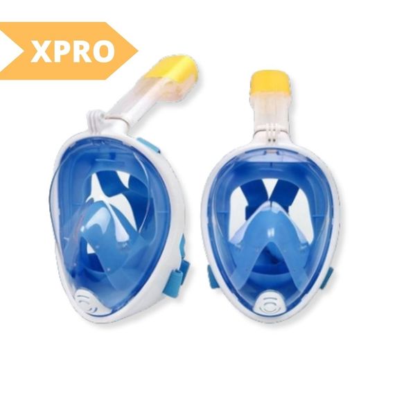 Маска для снорклінгу та дайвінгу XPRO Easybreath Tribord з кріпленням під екшн камеру L/XL синя (GR- 143_351) | Зображення 1