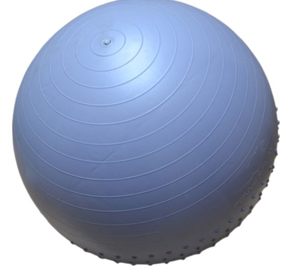 М'яч для фітнесу (фітбол) напівмасажний Паверплей 4003 Ø75 cm Gymball Sky Blue + помпа | Зображення 6