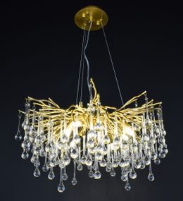 Люстра підвісна кришталева 27229 Золото 50-200х100х100 см.