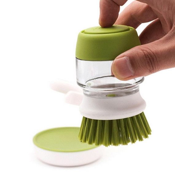 Щетка для мытья посуды с дозатором для моющего средства Soap Brush | Зображення 2