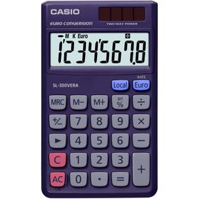 Калькулятор Casio SL-300VERA-WA-EP, темно-синий (CALC-CAS-SL-300VERA)