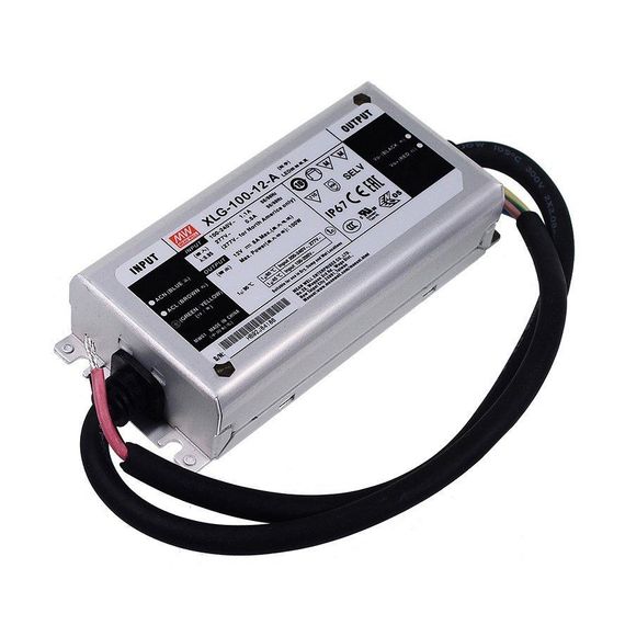 Блок живлення Mean Well XLG-100-12-A 96 Вт 8 А 12 В IP67 серії XLG | Зображення 1