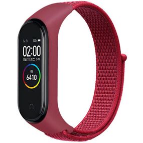 Ремешок Nylon New для Xiaomi Mi Band 3/4/5/6/7 Red