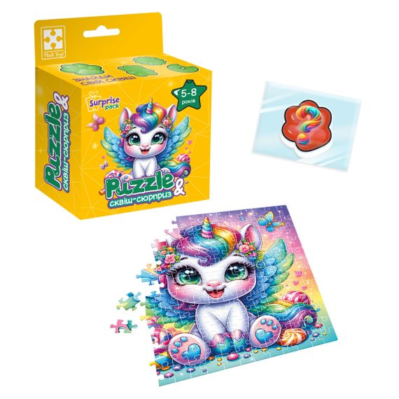 Гра розвиваюча пазли із сюрпризом Єдиноріжка Vladi Toys VT8030-01 Різнокольоровий shop (4820234767595) | Зображення 1