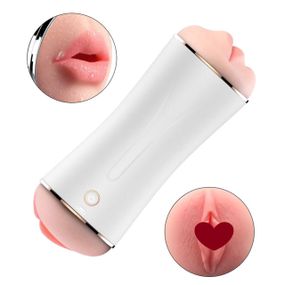 Мастурбатор - FoxShow Vibrating Vagina And Mouth Masturbation Cup Sex Aura