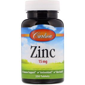 Микроэлемент Цинк Carlson Labs Zinc 15 mg 250 Tabs CAR-05312