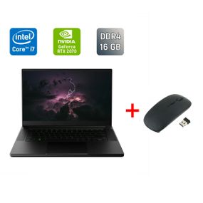 Ігровий ноутбук Razer Blade 15 Base RZ09-0328 / 15.6" (1920x1080) IPS / Intel Core i7-10750H (6 (12) ядер по 2.6 - 5.0 GHz) / 16 GB DDR4 / 512 GB SSD / nVidia GeForce RTX 2070, 8 GB GDDR6, 256-bit / WebCam / HDMI / Windows 10 б/в + Подарунок Миша / USB