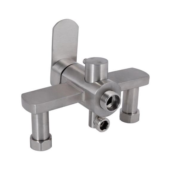 Змішувач для ванни Lidz Luna 005 (з душовим гарнітуром) (k35) LDLUN005NKS46093 Nickel | Зображення 3