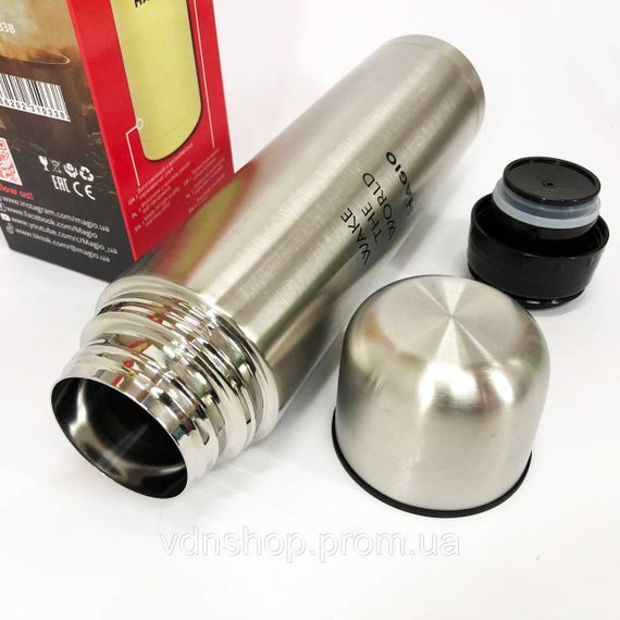 Гарячий термос для чаю MAGIO MG-1033S 1 л, Термочашка похідна, Термос для гарячих напоїв чаю PE-16 | Зображення 9