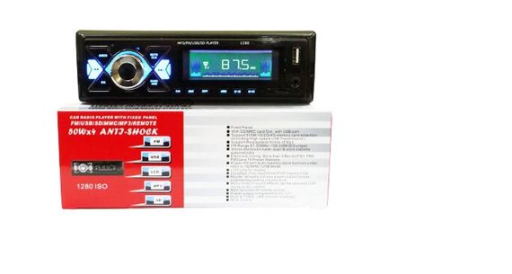 Автомагнітола 1280 1DIN USB 2.0 порт microSD слот AUX чорний (lp-90991_445) | Зображення 2
