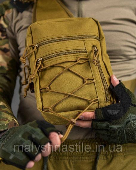 Сумка-слінг тактична з однією лямкою SILVER KNIGHT coyot ВТ6749 | Зображення 4