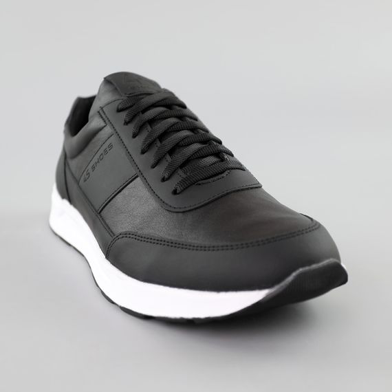 Кросівки чоловічі шкіряні великі розміри 591506 Чорні 46 47 48 | Зображення 1