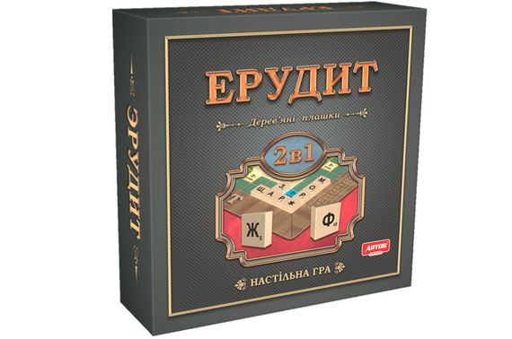 Настільна гра "Ерудит" 2в1 з дерев'яними плашками ARTOS | Зображення 1
