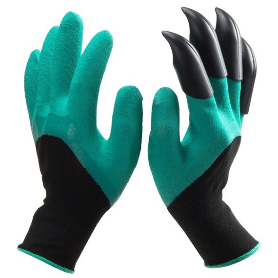 Садові рукавички з кігтями GARDEN GLOVES / Рукавиці для садівництва та городу / Водонепроникні гумові рукавички для саду