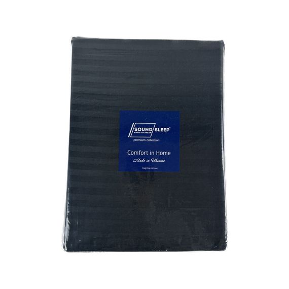 Комплект постільної білизни SoundSleep Stripe Dark Grey сатин-страйп сімейний 160х220 см темно-сірий (94247954) | Зображення 5