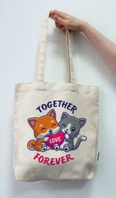 Екосумка шопер 4Profi "Together Love Forever" двунитка (хлопок) біла 25130