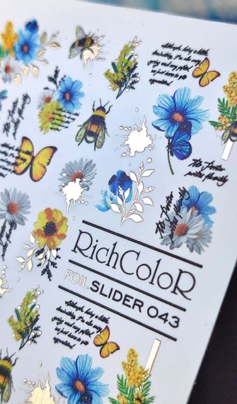 Фольгований слайдер RichColor 043 на водяній основі (6.5x9.5см) | Зображення 3