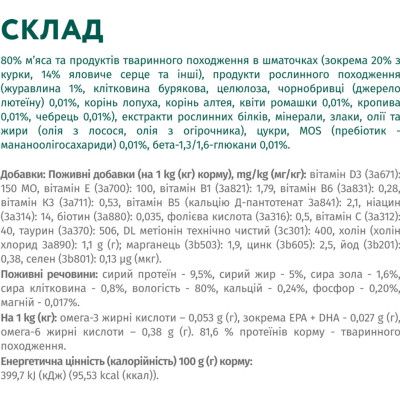 Влажный корм для собак Optimeal с говядиной и клюквой в желе 100 г (4820215369626) | Зображення 8