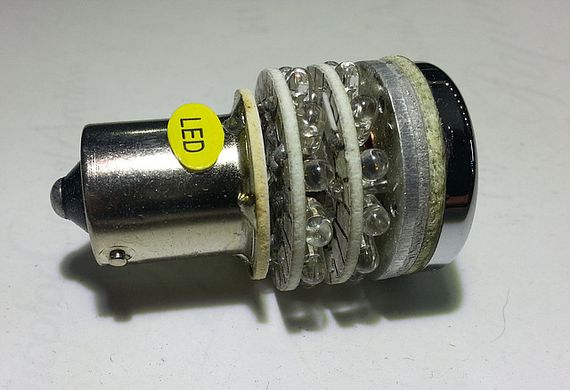 Светодиодная автолампа 1156(P21W)-S25-BAY15s 3HP6+24LED. CHI MING | Зображення 2