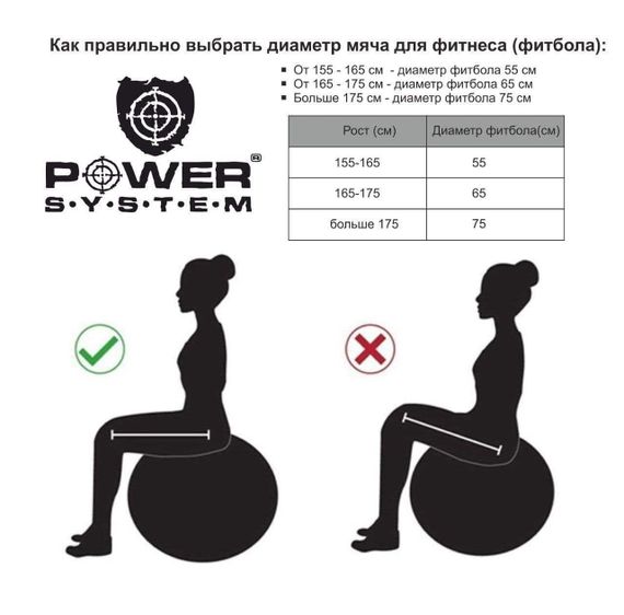 М'яч для фітнесу (фітбол) Power System PS-4018 Ø85 cm PRO Gymball Orange | Зображення 3