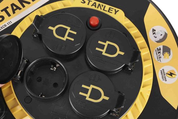 Удлинитель на катушке Stanley 20 м, 4 розетки, IP44 STANLEY SXCR-111 | Зображення 4
