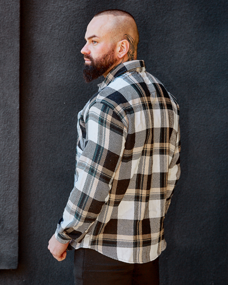 Тепла сорочка Ріо біло-чорний S | Зображення 5