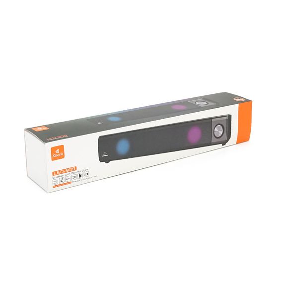 Колонка Kisonli LED-909 Bluetooth 5.0.2х5W, 1200mAh, USB/TF/BT/FM/AUX, DC: 5V/1A | Зображення 1